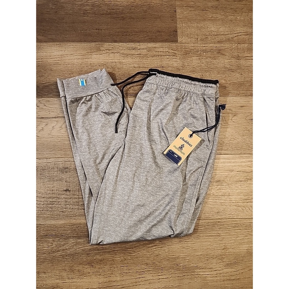 Chubbies Mens Large Movementum Jogger Gray Stretch‎ Lounge Pants Wicking